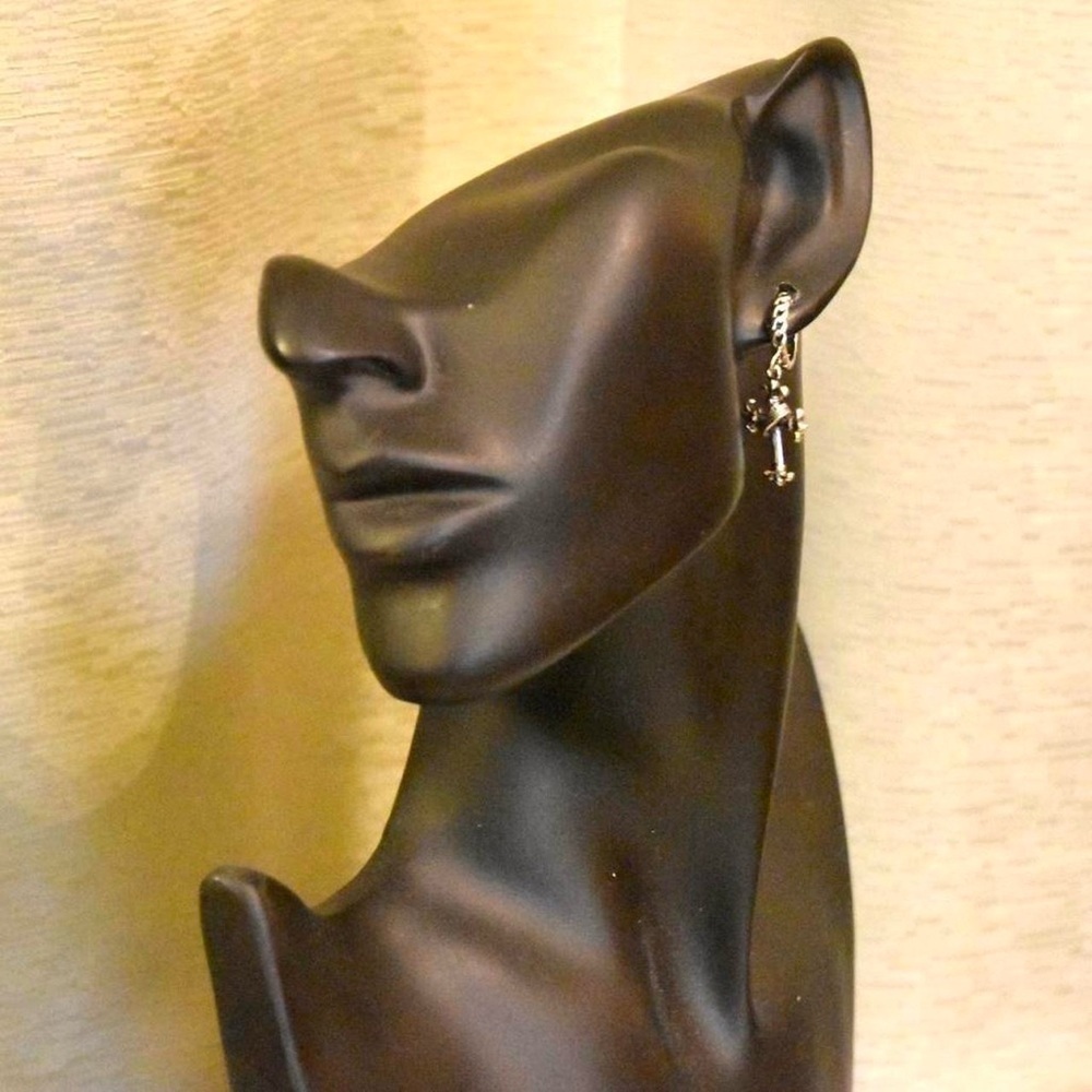 Gothic Cross Hoops - Picture 3 of 4